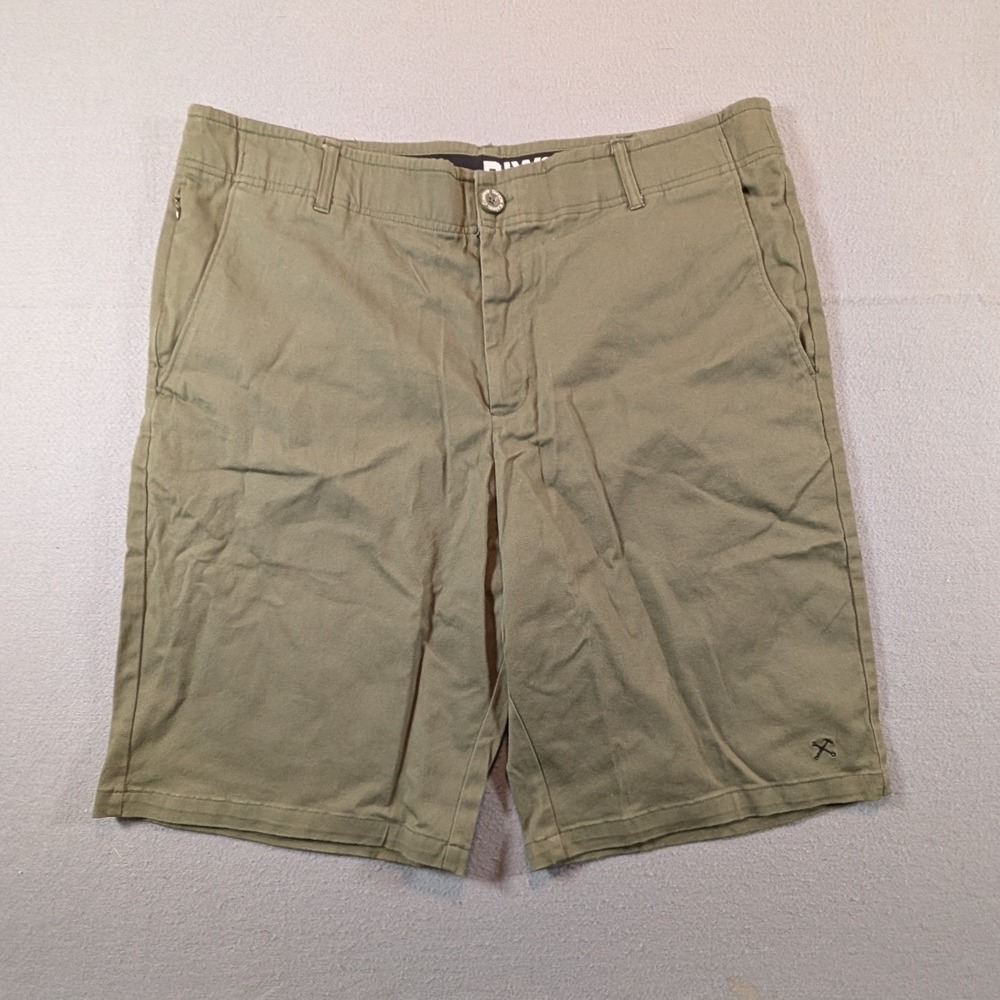 Dixxon Flannel D-Flex Chino Shorts Mens 38 Olive Green Casual Workwear